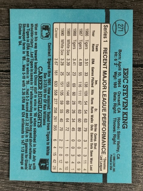 1991 Donruss #271 Eric King