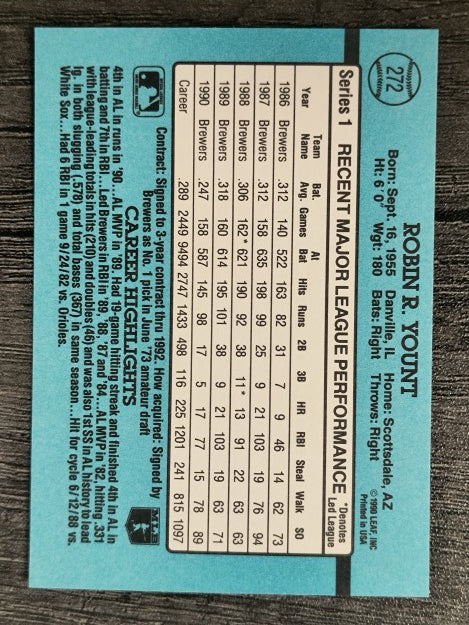 1991 Donruss #272 Robin Yount