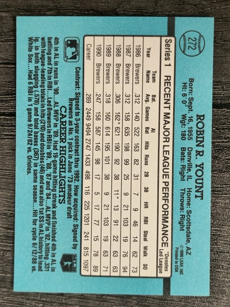 1991 Donruss #272 Robin Yount