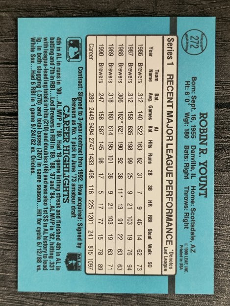 1991 Donruss #272 Robin Yount