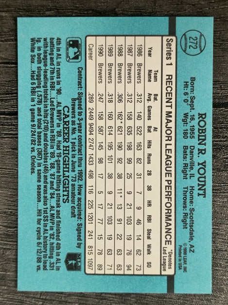 1991 Donruss #272 Robin Yount