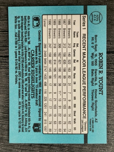 1991 Donruss #272 Robin Yount