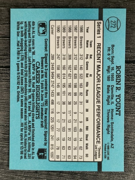 1991 Donruss #272 Robin Yount