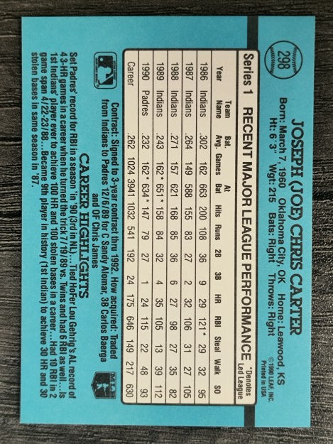 1991 Donruss #298 Joe Carter