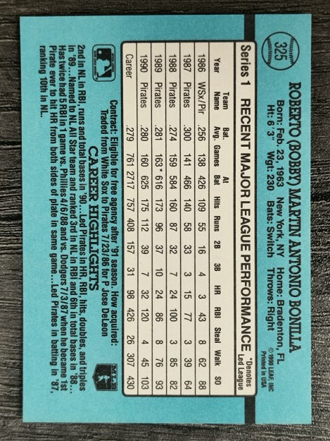 1991 Donruss #325 Bobby Bonilla