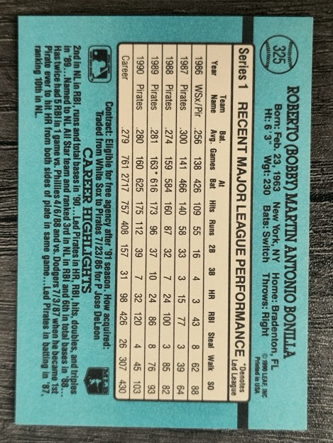 1991 Donruss #325 Bobby Bonilla