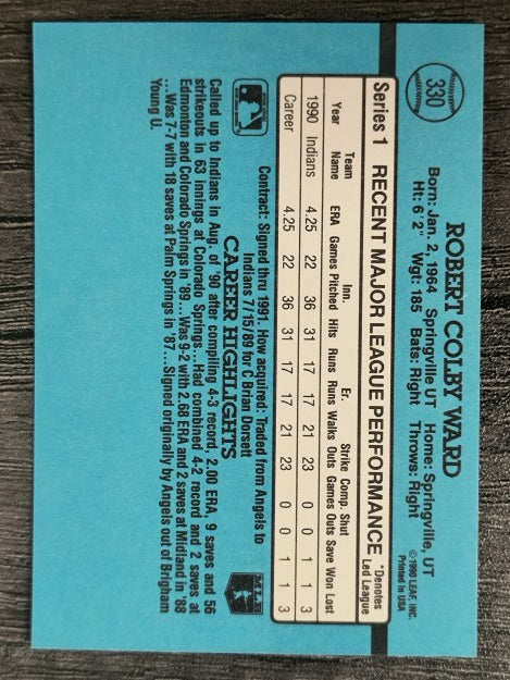 1991 Donruss #330 Colby Ward RC