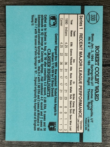 1991 Donruss #330 Colby Ward RC