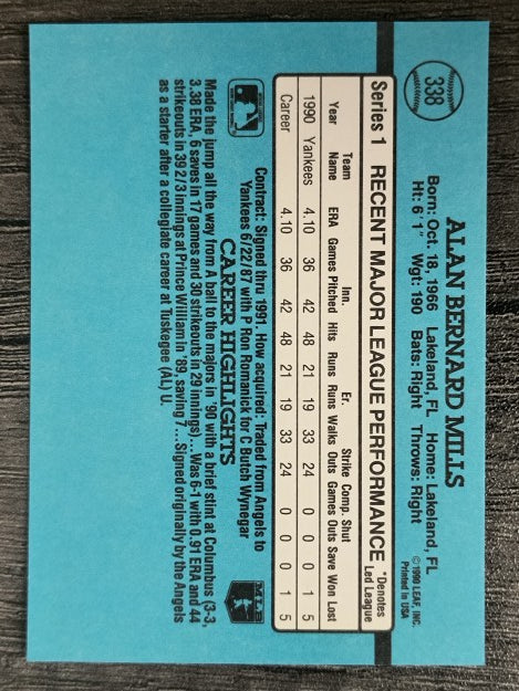 1991 Donruss #338 Alan Mills