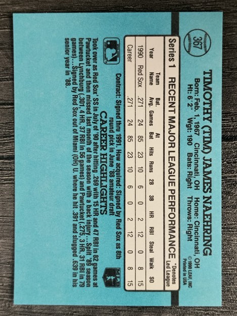 1991 Donruss #367 Tim Naehring