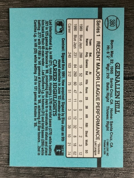 1991 Donruss #380 Glenallen Hill