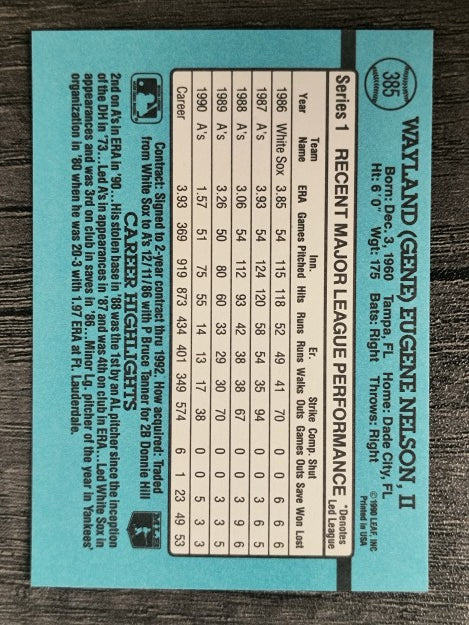 1991 Donruss #385 Gene Nelson