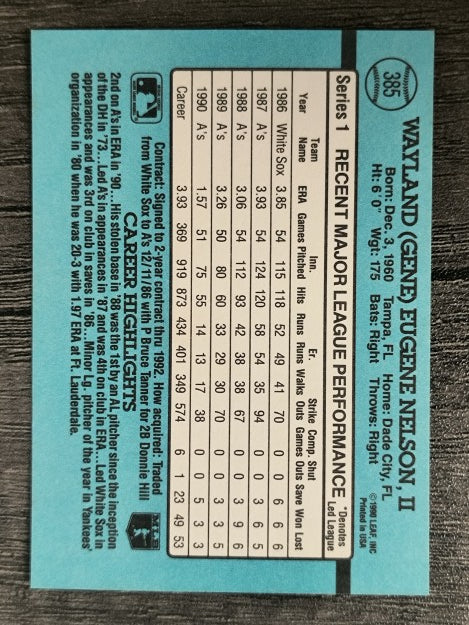1991 Donruss #385 Gene Nelson