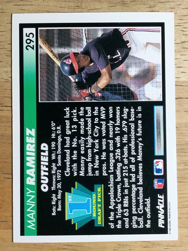 1992 Pinnacle #295 Manny Ramirez RC
