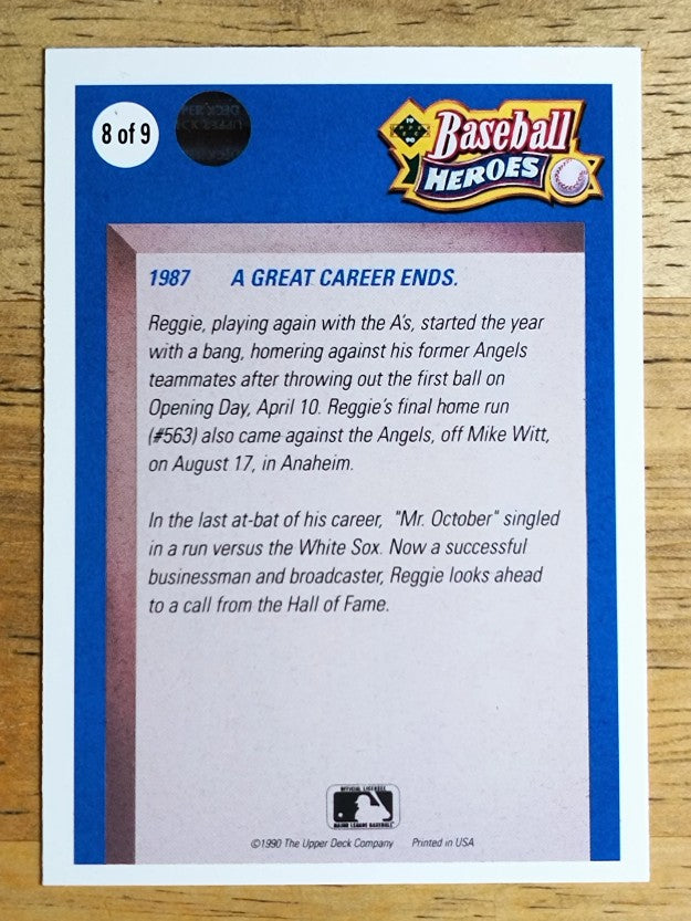 1990 Upper Deck Jackson Heroes #8 Reggie Jackson