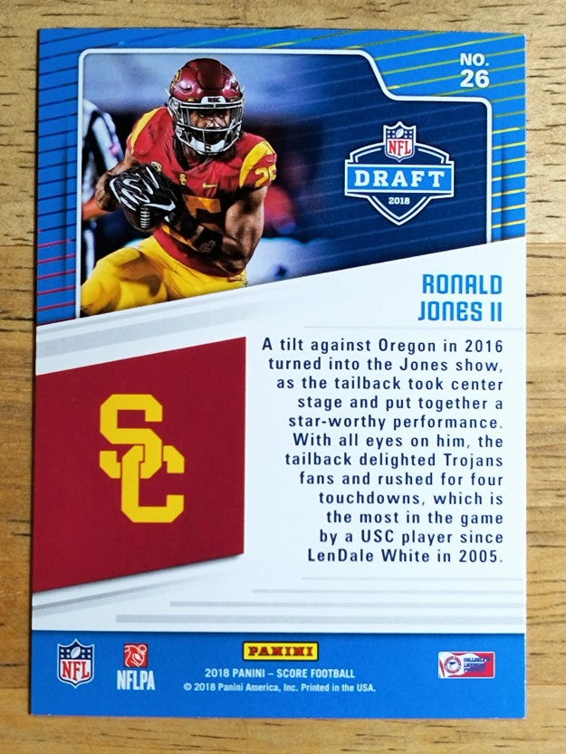 2018 Score NFL Draft #26 Ronald Jones II
