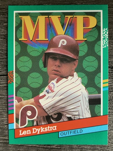 1991 Donruss #410 Len Dykstra MVP
