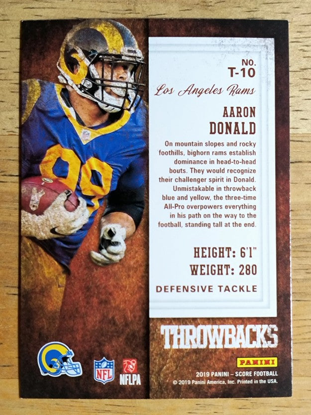 2019 Score Throwbacks #10 Aaron Donald