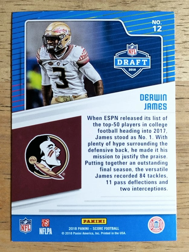 2018 Score NFL Draft #12 Derwin James