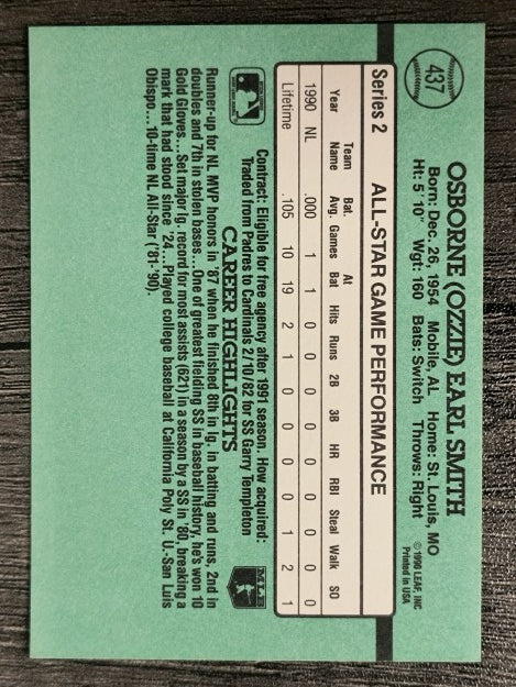 1991 Donruss #437 Ozzie Smith AS
