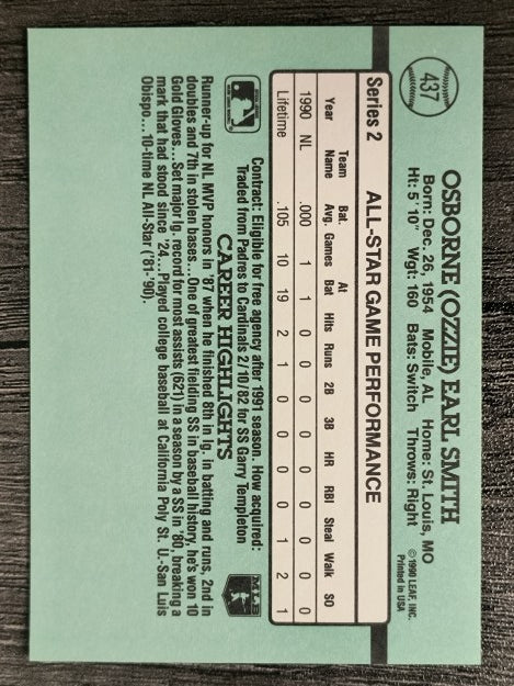 1991 Donruss #437 Ozzie Smith AS