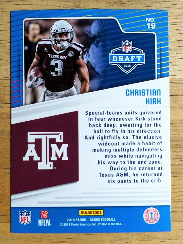2018 Score NFL Draft #19 Christian Kirk