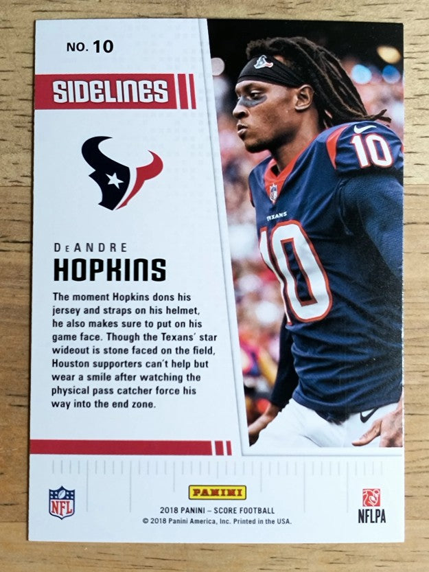2018 Score Sidelines #10 DeAndre Hopkins
