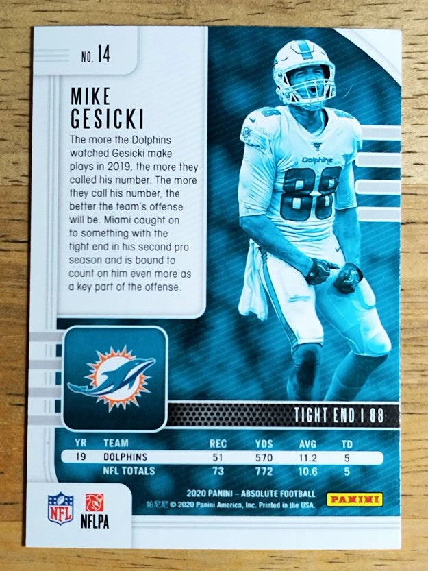 2020 Absolute Green #14 Mike Gesicki