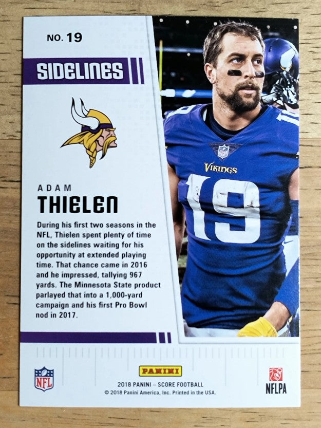 2018 Score Sidelines #19 Adam Thielen