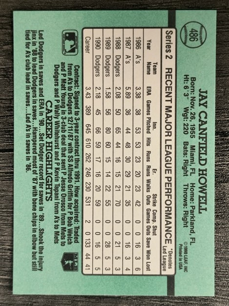 1991 Donruss #486 Jay Howell