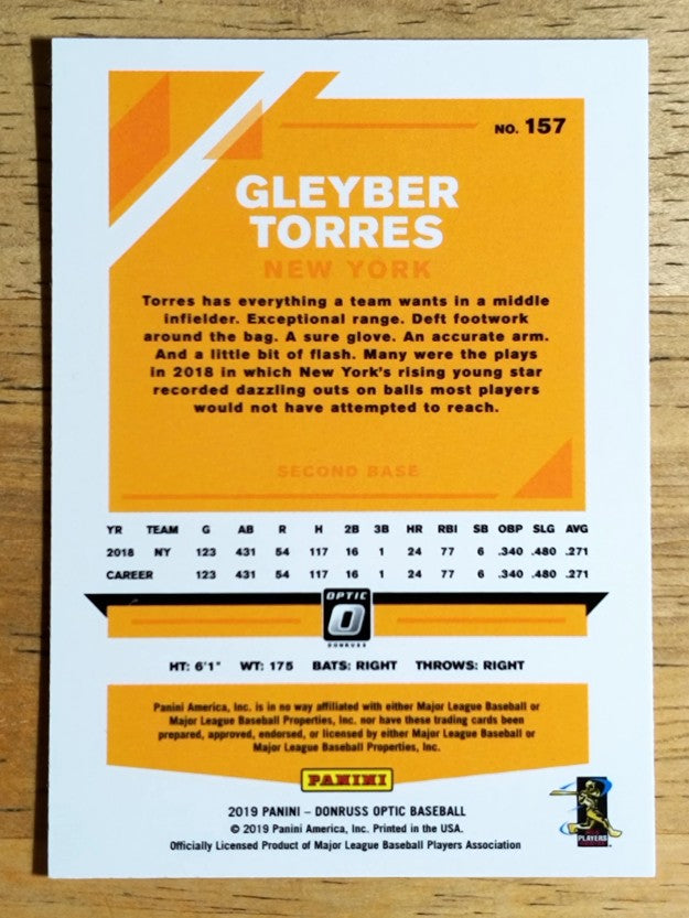 2019 Donruss Optic #157 Gleyber Torres