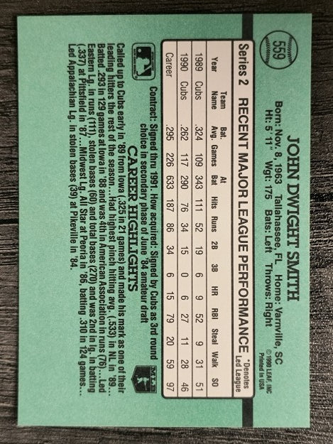 1991 Donruss #559 Dwight Smith