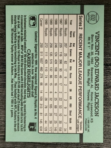 1991 Donruss #632 Bo Jackson