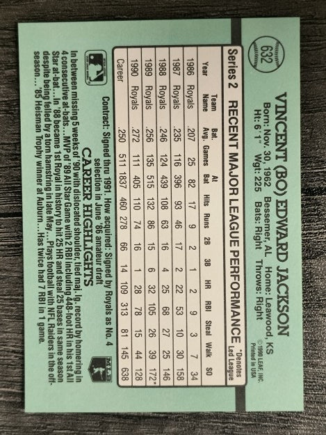 1991 Donruss #632 Bo Jackson