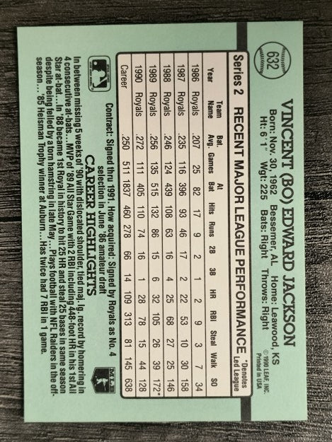 1991 Donruss #632 Bo Jackson