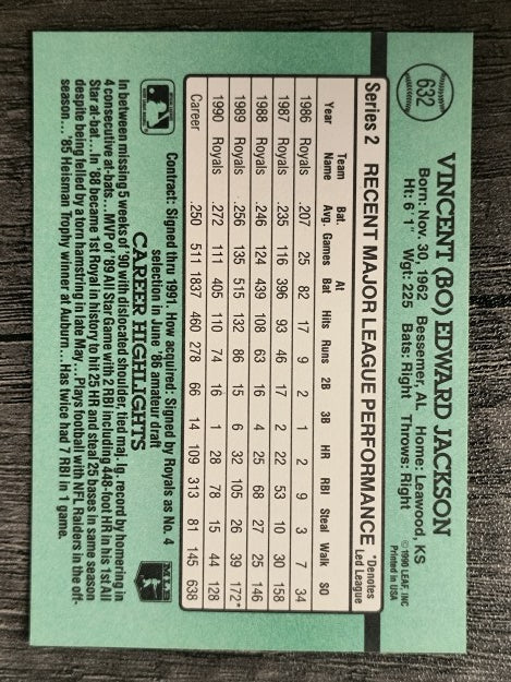 1991 Donruss #632 Bo Jackson