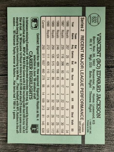 1991 Donruss #632 Bo Jackson