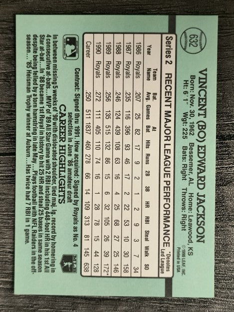 1991 Donruss #632 Bo Jackson