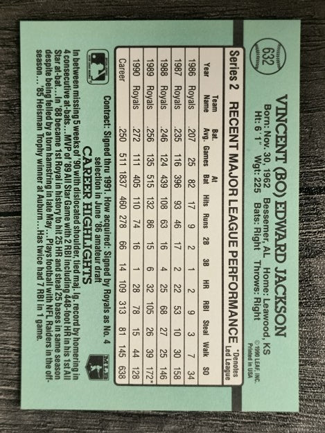 1991 Donruss #632 Bo Jackson