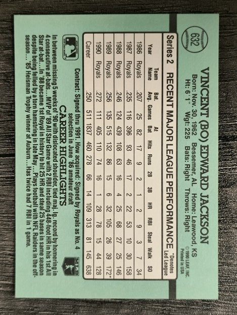 1991 Donruss #632 Bo Jackson