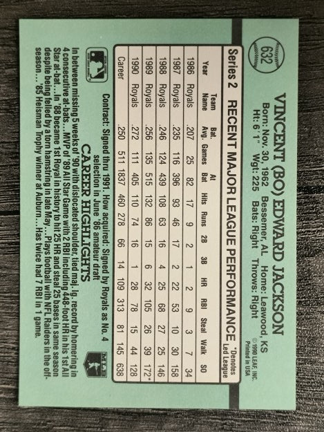 1991 Donruss #632 Bo Jackson