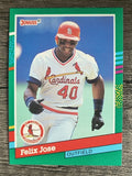1991 Donruss #656 Felix Jose