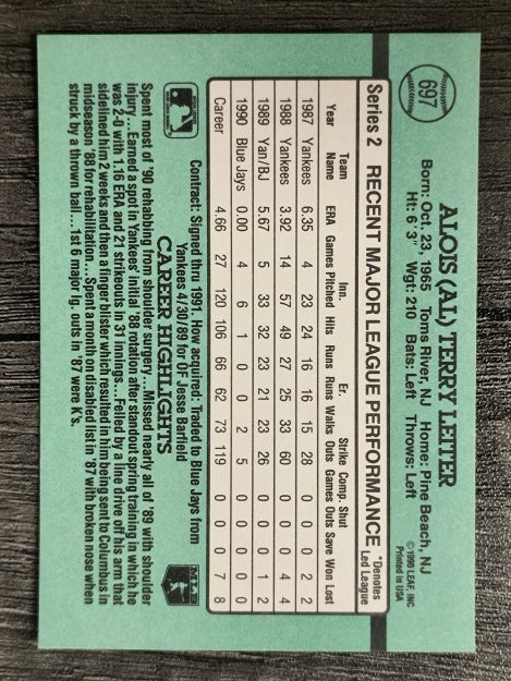 1991 Donruss #697 Al Leiter
