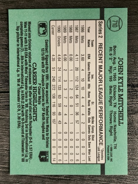 1991 Donruss #710 John Mitchell