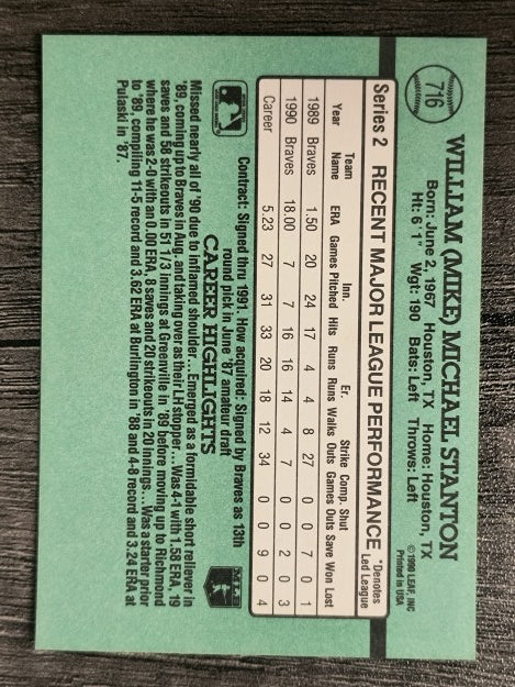 1991 Donruss #716 Mike Stanton
