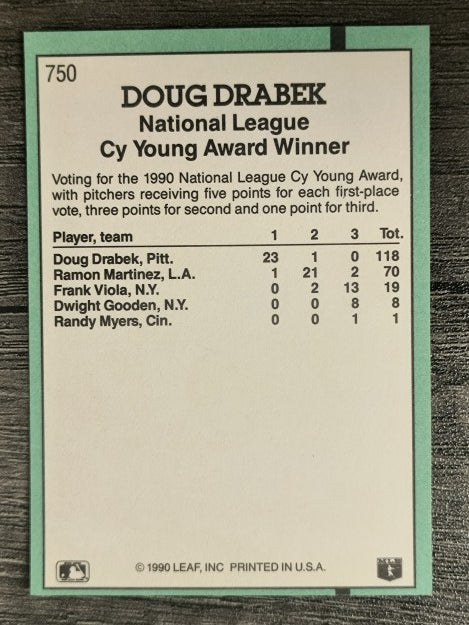 1991 Donruss #750 Doug Drabek CY