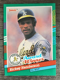 1991 Donruss #761 Rickey Henderson MVP