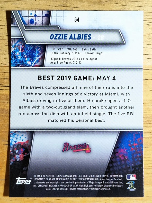 2019 Bowman's Best #54 Ozzie Albies