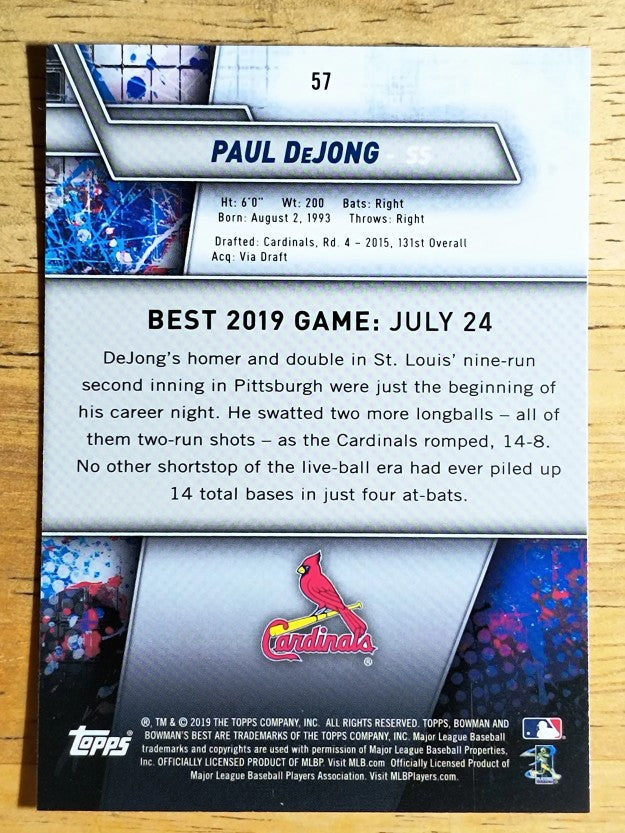 2019 Bowman's Best #57 Paul DeJong