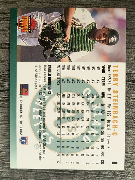 1994 Triple Play #9 Terry Steinbach